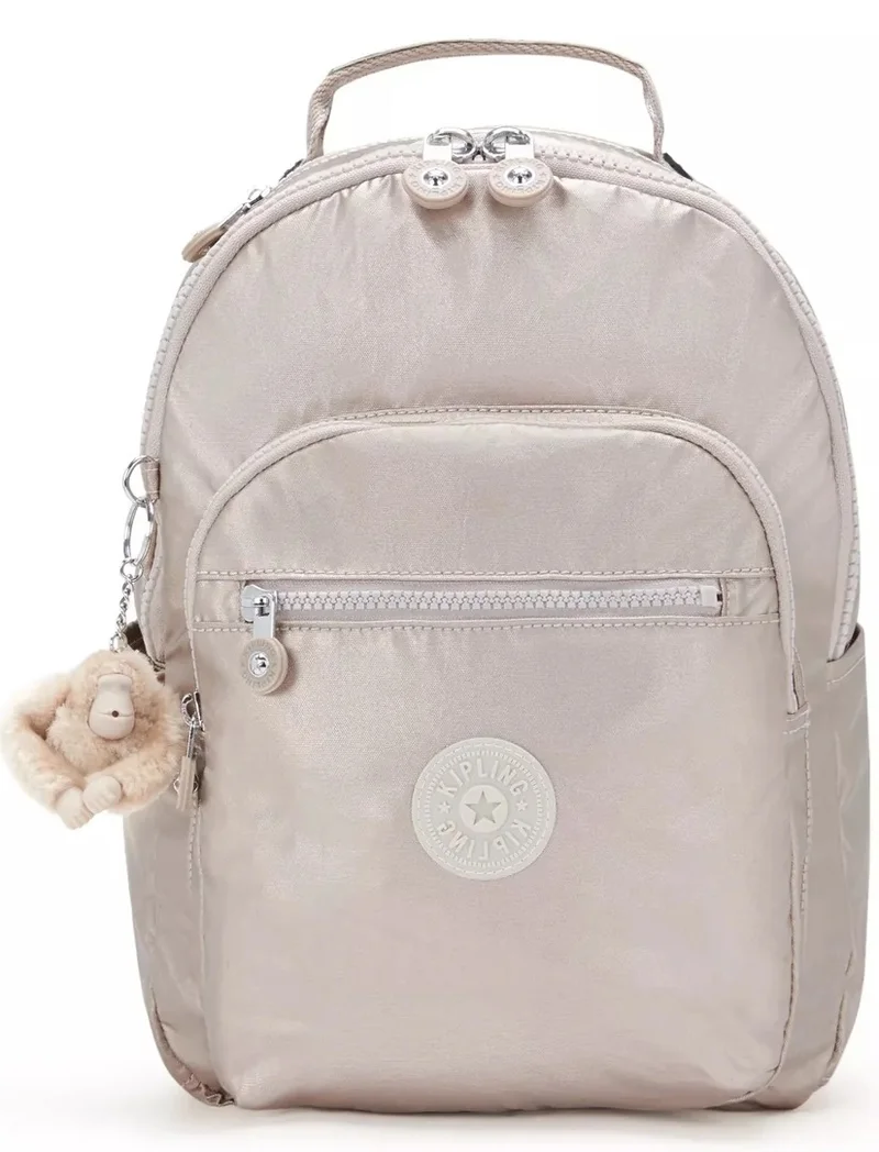 kipling Seoul S Female Small Backpack With Tablet Compartment - Metallic Glow
